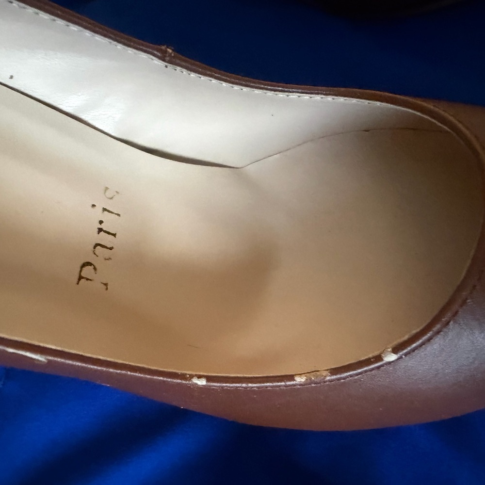 Christian Louboutin Brown Heels with Signature Red Soles - Picture 3 of 13